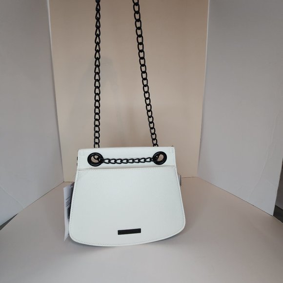Betsey Johnson Whipstitch XOBRIDGE Crossbody Purse - White/Black - NWT - Picture 10 of 10